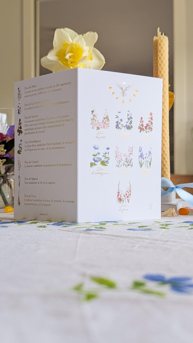 Carte double dons de l&#039;Esprit Saint