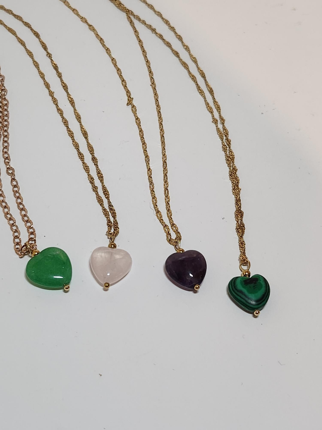 Collier gemmes coeur
