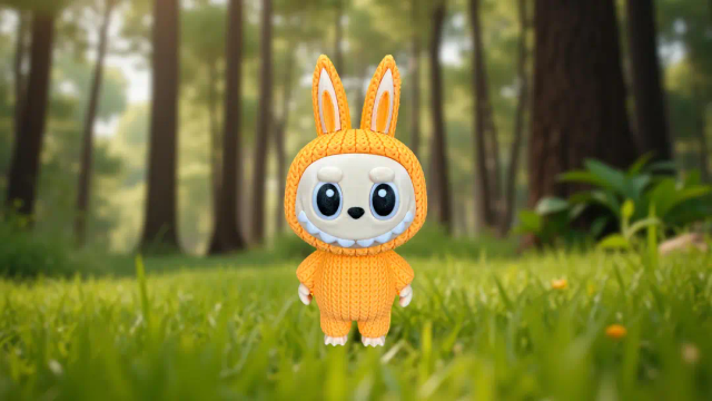 Labubu em Malha 3D – Fantasia impressa com alma artesanal