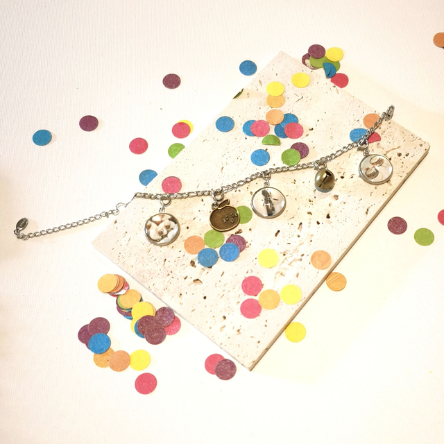 Charm’s Carnaval – Acier inox et verre – interchangeable – Bijou personnalisable