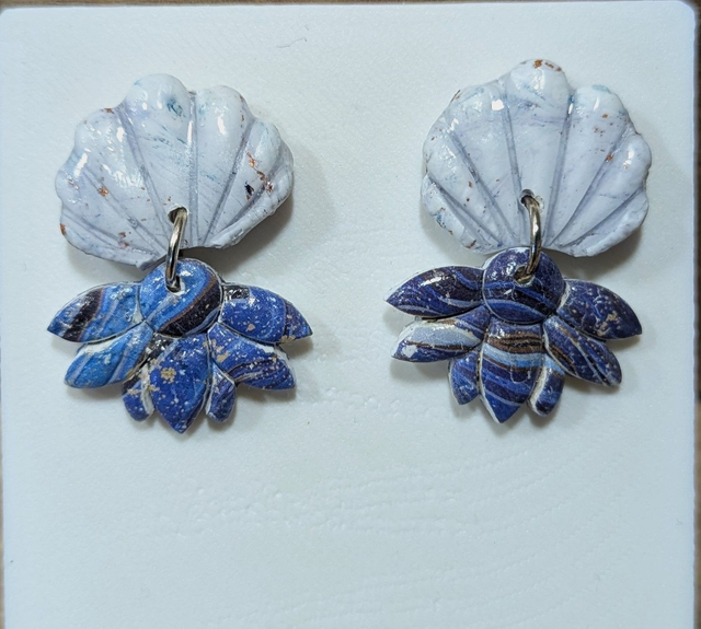 Boucles d'oreilles coquille 