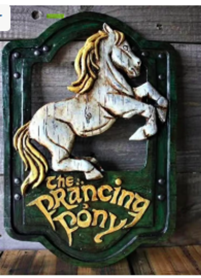 Lord of the Rings bord The Prancing Pony van 24 bij 16cm