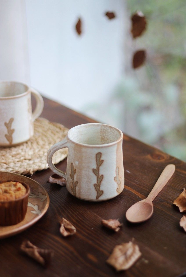 Tasse blanche "brindilles" 20cl