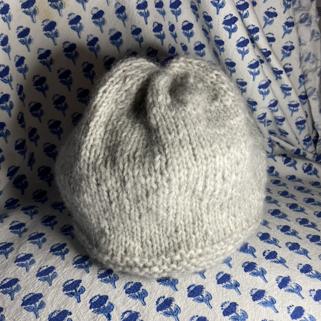 Grey alpaca cap