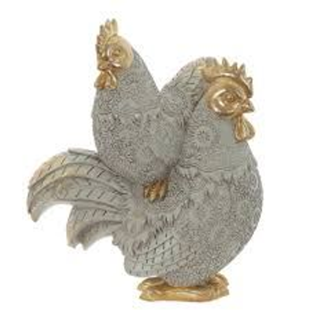 Hahn aus Kunstharz, 21 x 9 x 21 cm