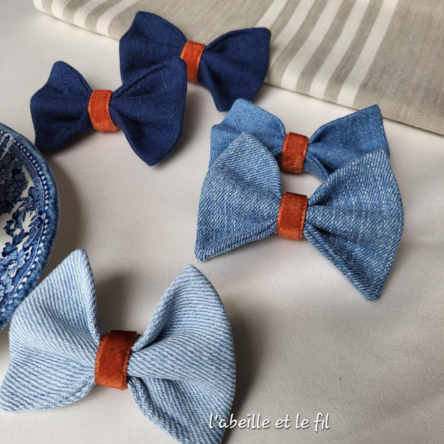 Pinces à cheveux Velours Rouille 