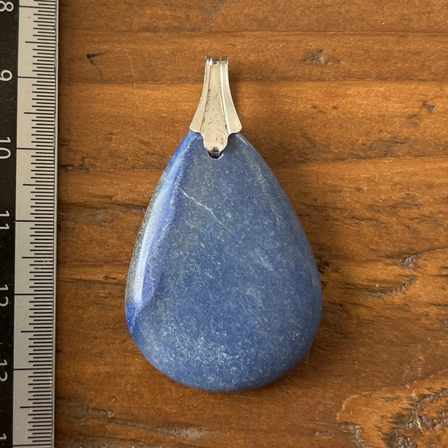 Pendentif en Dumortiérite et bélière argent 