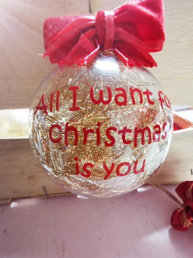 Boule "all I want for Christmas is you" 