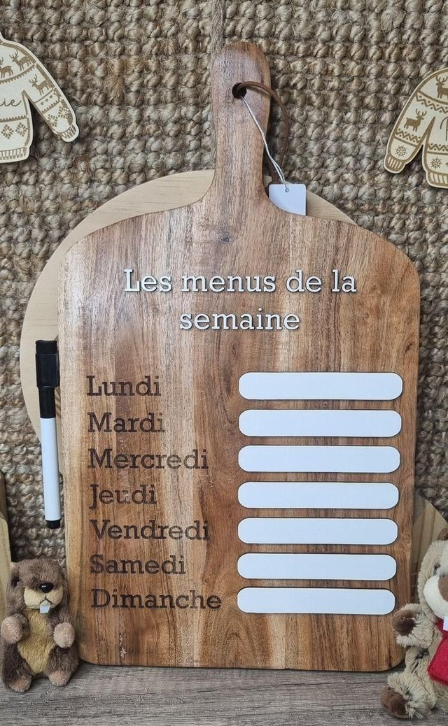 Planche les menus de la semaine 