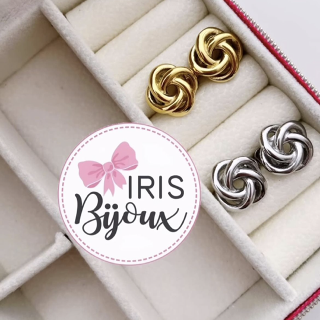 Orecchini a lobo a forma di nodo 