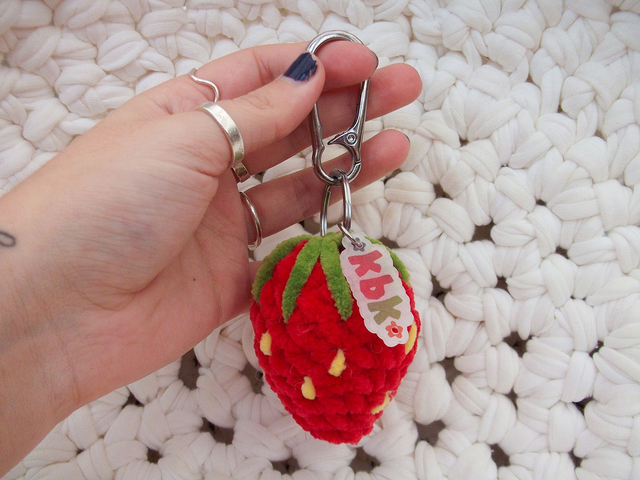 Strawberry Bag Charm