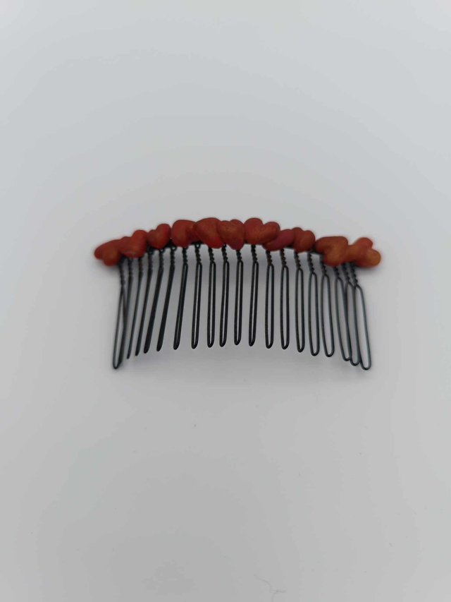 Peigne à cheveux décoré de porcelaine froide