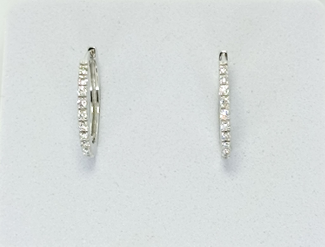 Orecchini Cerchi in Oro Bianco con Diamanti 0.40kt GADV