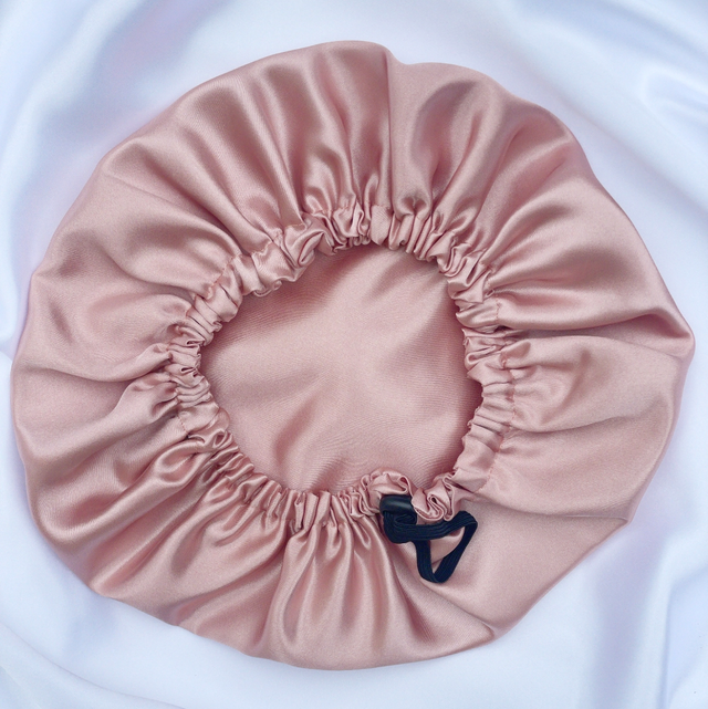 Rose Gold Adjustable Satin Hair Bonnet
