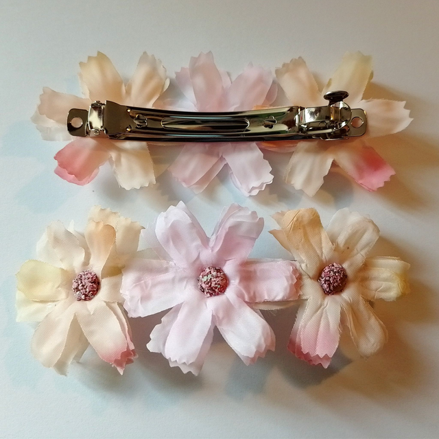 Handmade Ladies Or Girls Large Flower Hair Clip - 4 Styles - 10cm Hair Clip