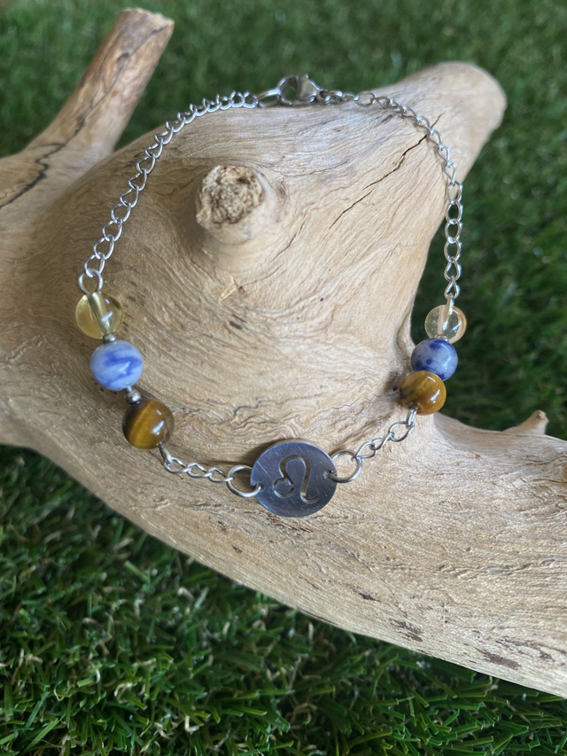 Bracelet Signe astrologique avec pierres associées au signe