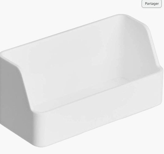 Organiseur en plastique Porte-cartes de visite Blanc