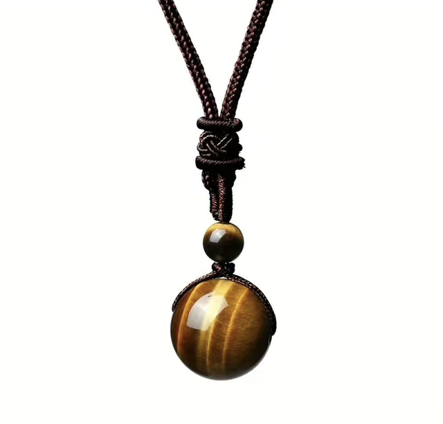 Tigers eye stone necklace. 