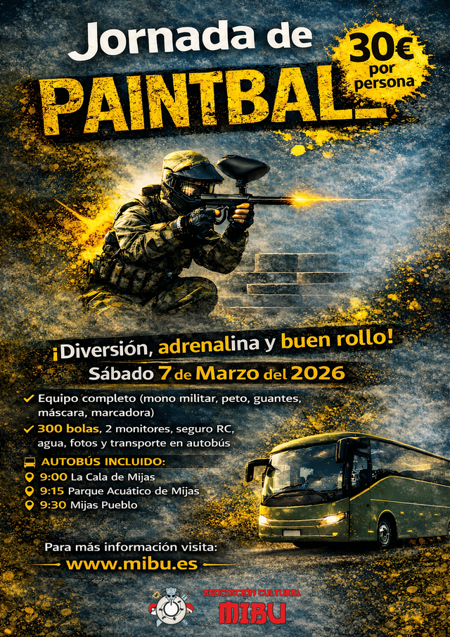 Salida juvenil Paintball MIBU – Inscripción