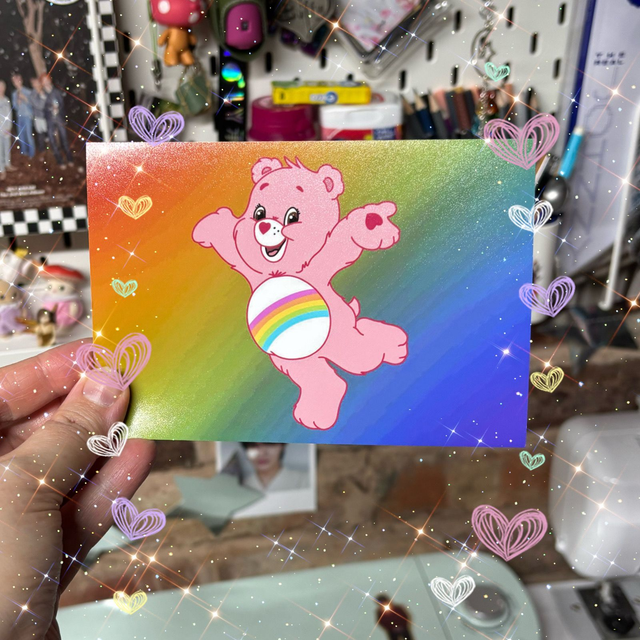 Rainbow Care Bear A5 Art Print