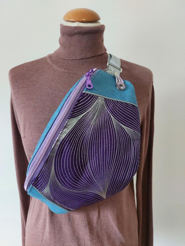 Sac banane en tissus wax et Jeans