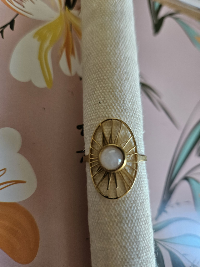 BAGUE DORE REGLABLE ACIER INOXYDABLE MODELE 1