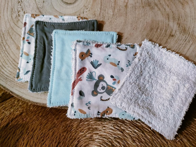 Lot de 5 lingettes jungle 