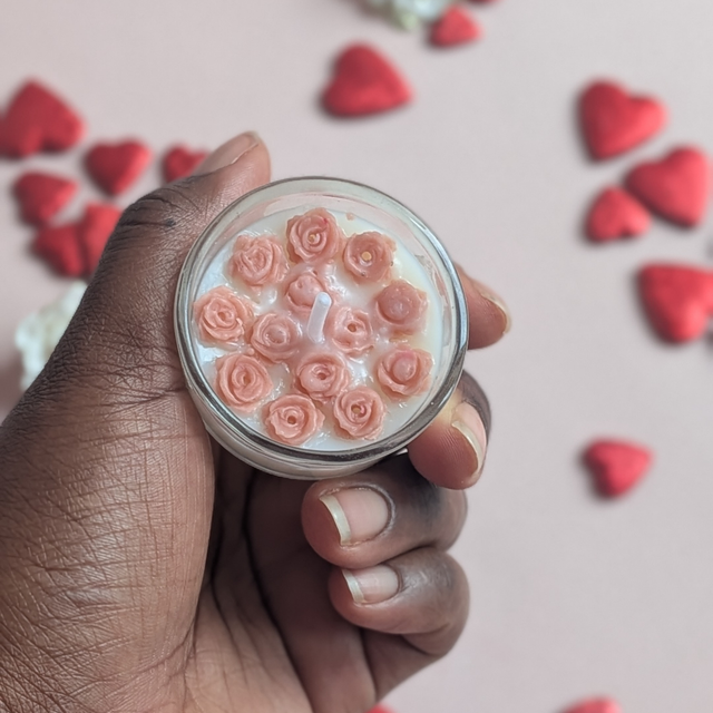 🕯️ Bougie chauffe-plat rose 16g – Jasmin