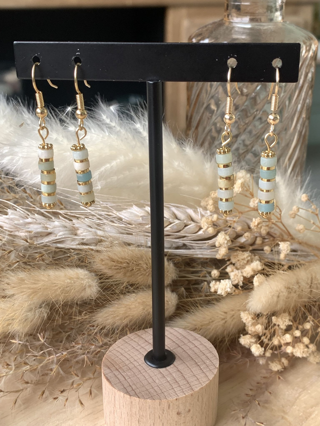 Boucles d'oreilles Soléa Quartz Turquoise