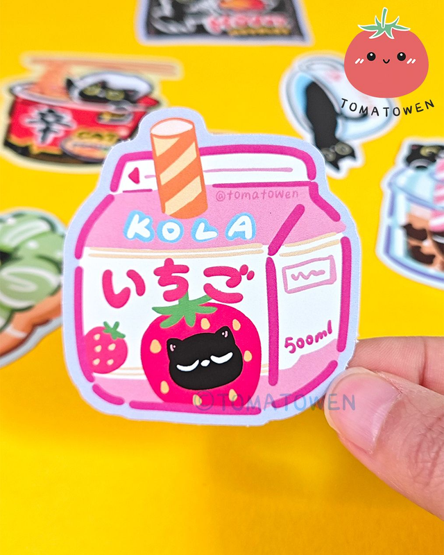 Sticker: Strawberry milk Kola