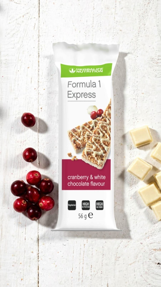 Express Nutričně vyvážené tyčinky - Brusinka a bílá čokoláda