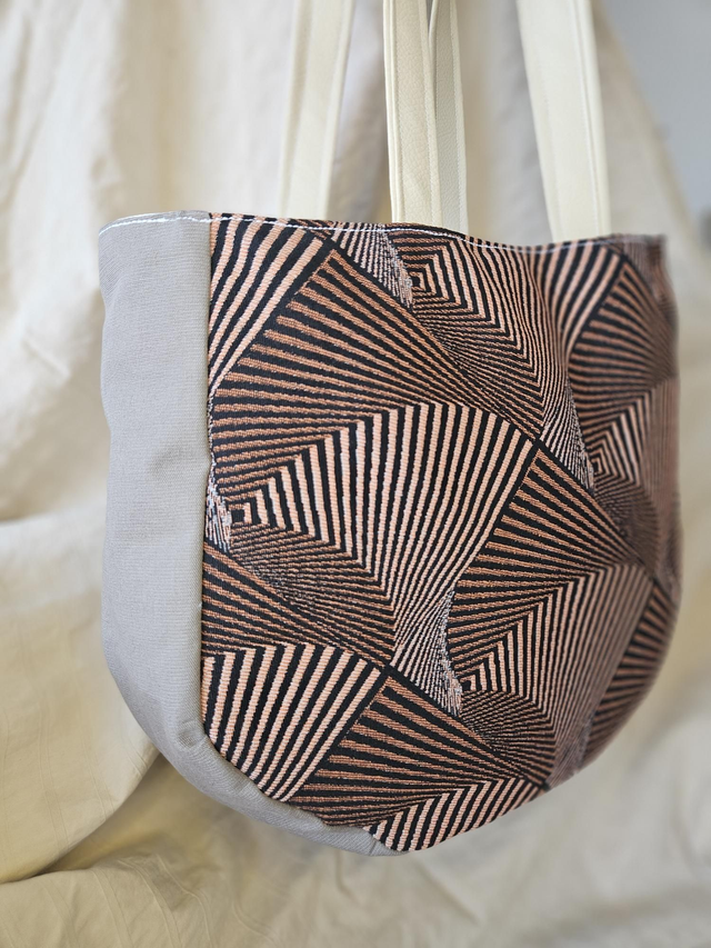 Sac Fourre-tout "marron éventails "