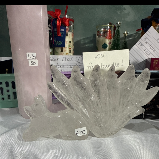 Clear quartz 9 nail fox