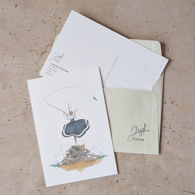 Carte postale - Bigoudène - La Pêche