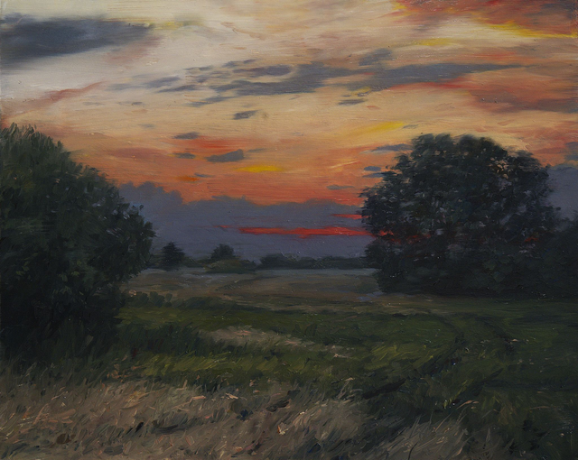 Znikające światło, 40x50 olej płótno 2025 oprawiony