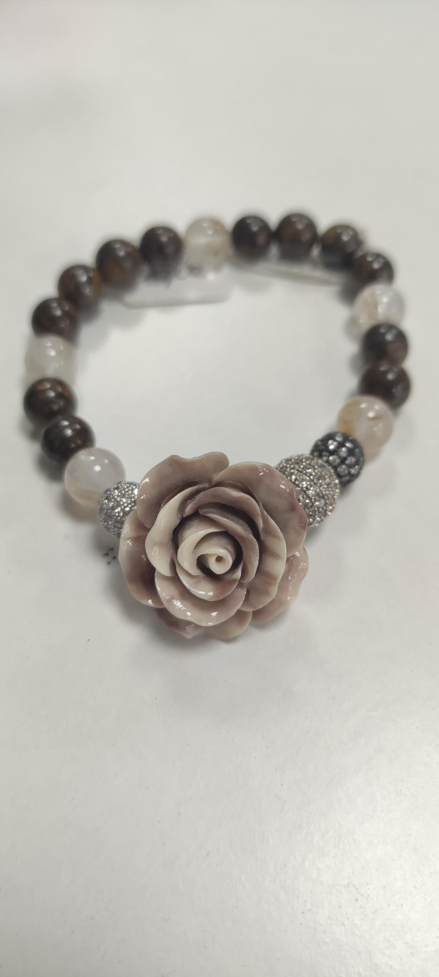 Bracelet floral beige 