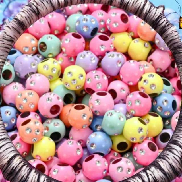 Dazzle Beads Set – Acrylic & Rhinestone Mix | Kids’ Accessories