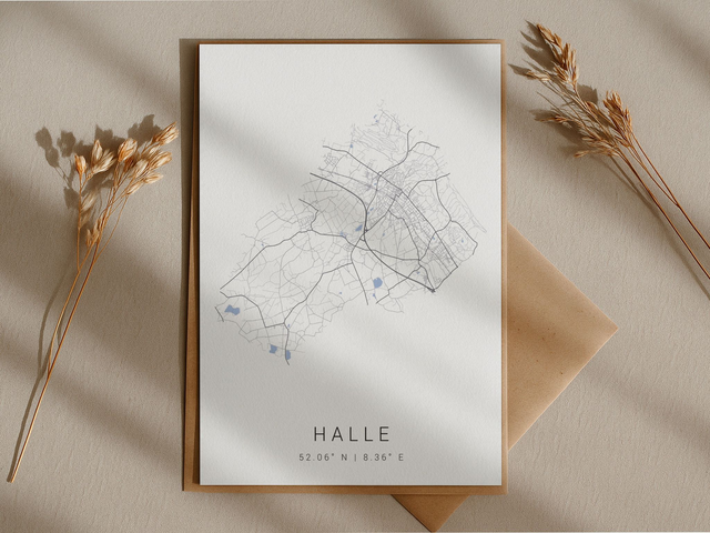 Halle (Westfalen) Stadtkarte | Druck | Postkarte