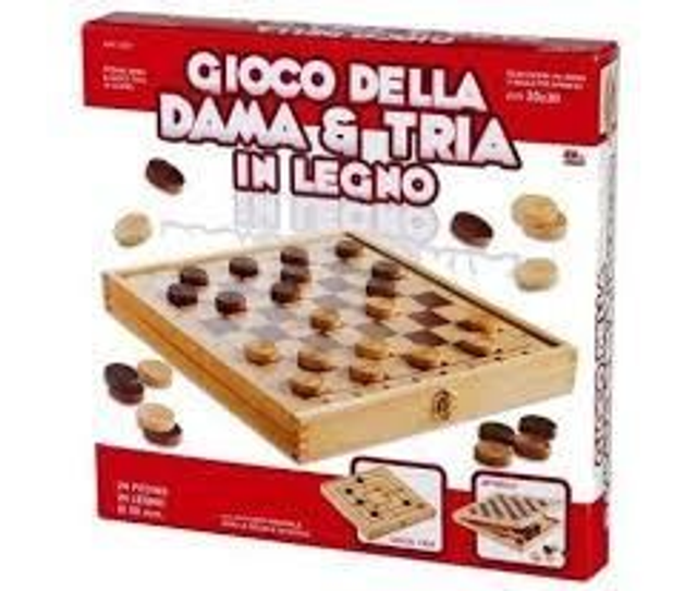 DAMA E TRIA IN LEGNO