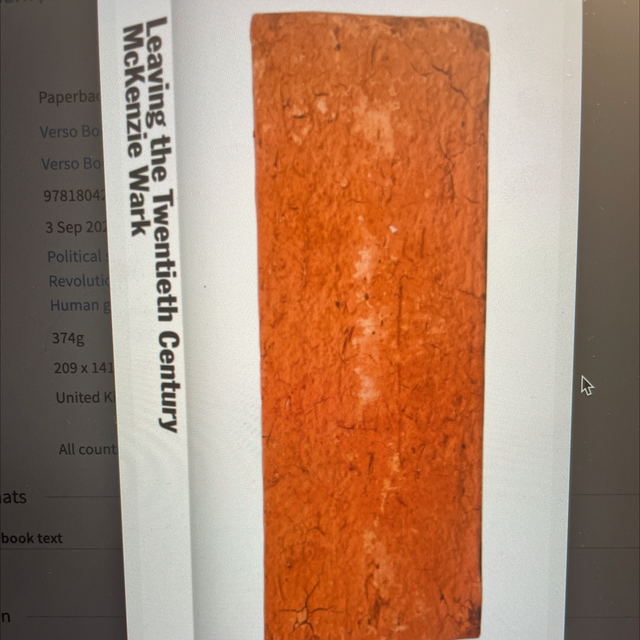 Leaving The 20Th Century Mckenzie Wark