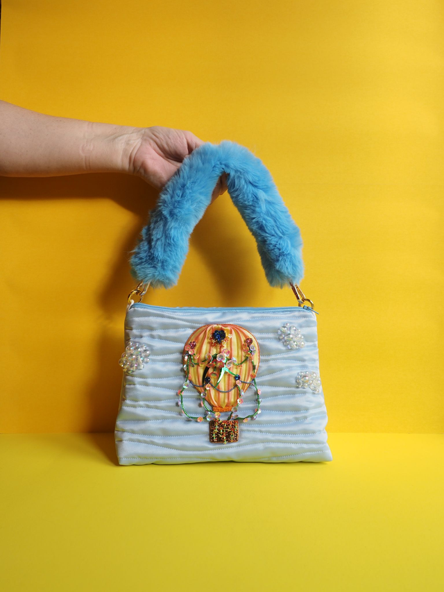 Hot Air Balloon Orange Mini Sweetheart Handbag