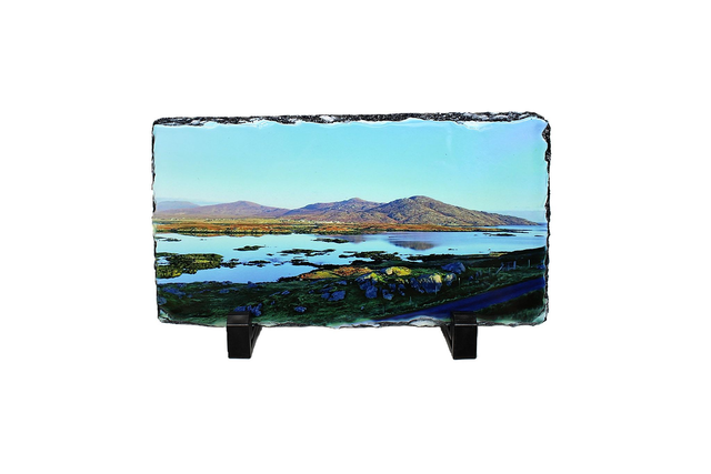 View over to Lochoisdale, Isle of South Uist, Glossy Slate