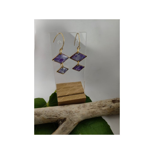 Collection faux améthyste losange 