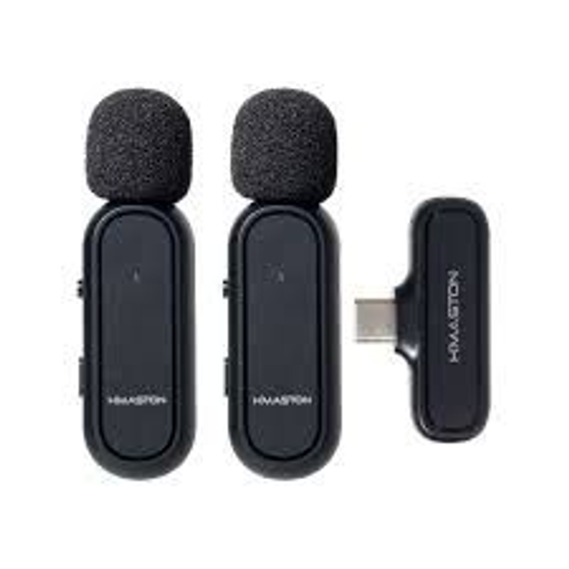 Microfone Lapela Duplo Sem Fio Celular Camera PC P3 P2 P10 Tipo-C Ligtning USB