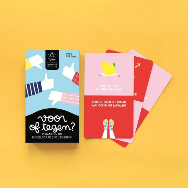 Kaartspel: Voor of tegen?