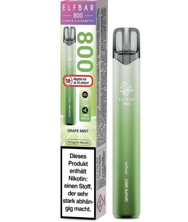 ELFBAR 800 Einweg E-Zigarette – Grape Mint | 20 mg