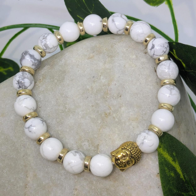 Bracelet &quot;Howlite&quot; 8mm BR-050