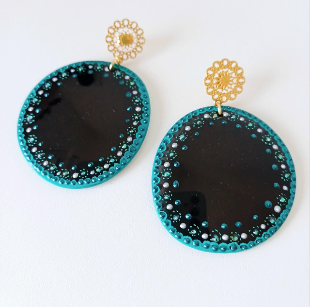 "Flowers" - Boucles d'oreilles Verres de lunettes