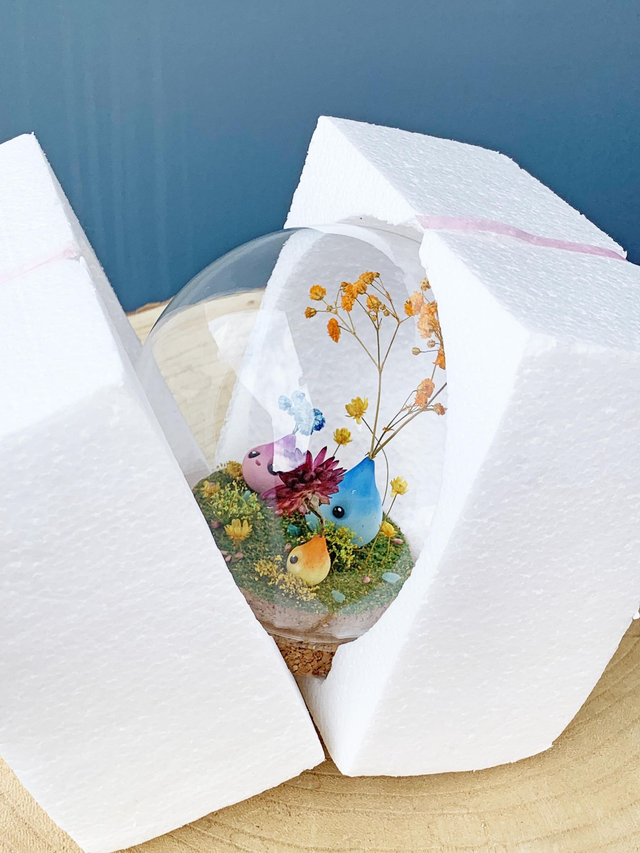 Bulle de p'tites pousses / Rose Printemps / Bulle en verre