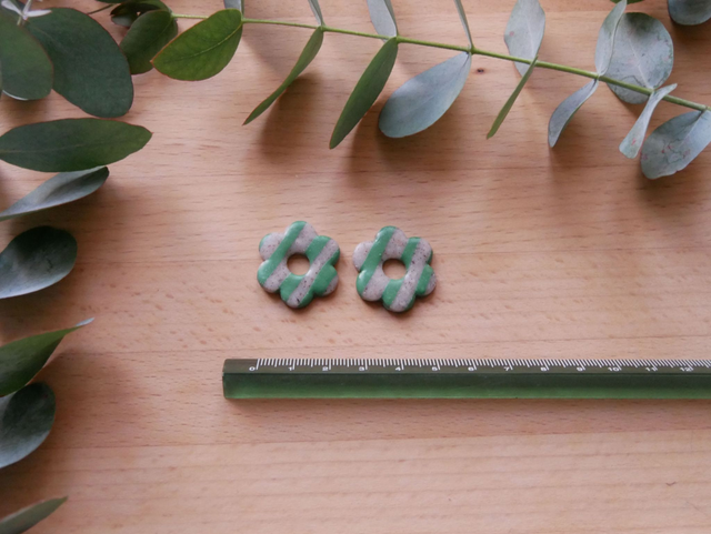 Bloom rayé vert/granit